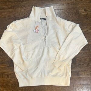 NWT - White Quarter-Zip Sweater & Sweatpants SET